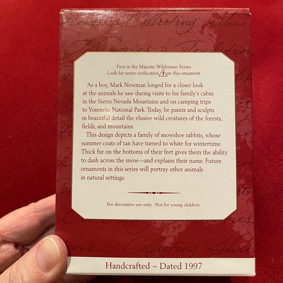 NIB rare Hallmark Keepsake “Snowshoe Rabbits in Winter” ornament - Picture 2 of 11